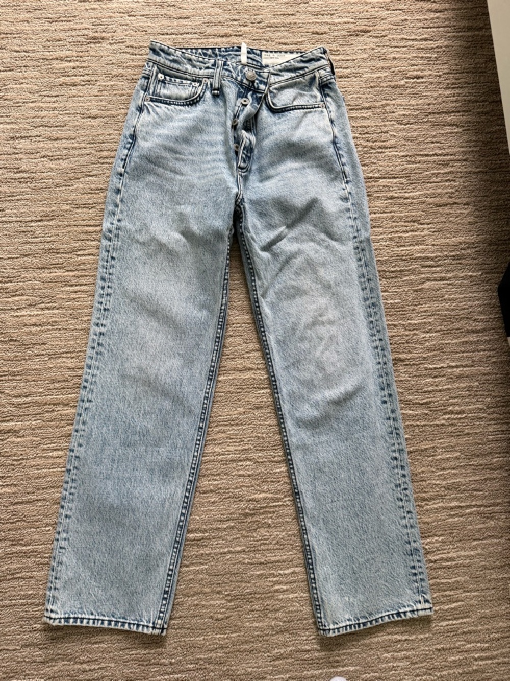 rag & bone high rise ankle straight jeans